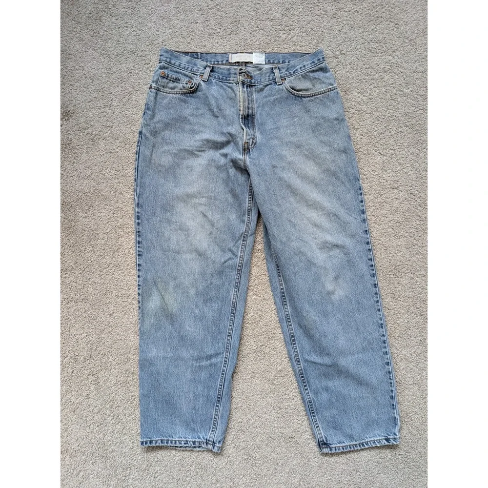 Y2K Levi's 560 Jeans Mens 38x30 Cotton Blue Faded Distressed Loose Comfort Fit